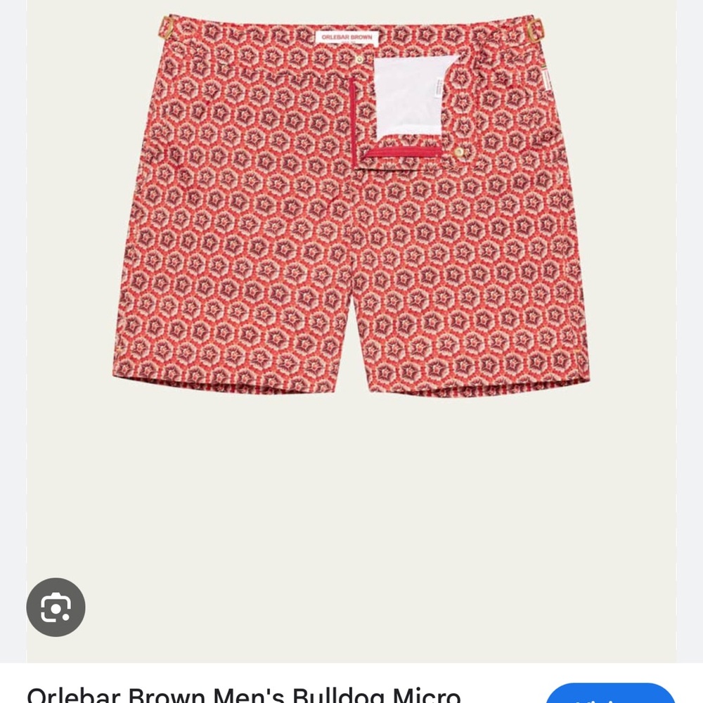 Orlebar Brown Bulldog Roseate Firestone Swim Trunks in Firestone